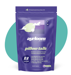 AYRLOOM - Pillow Talk 5mg Blueberry Lavender 1:1 Gummies 10 Pack | ayrloom