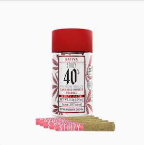 STIIIZY - Stiiizy - Strawberry Cough - 2.5g 40's Infused Pre-Rolls - 5pk