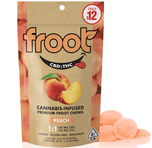 FROOT - Froot - Peach - Gummies - 10pk - 1:1 THC/CBD