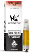 [West Coast Cure] Cartridge Live Resin - 1g - Peanut Butter Cup (H)