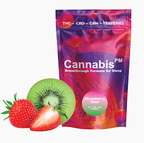 Cannabis PM - Strawberry Kiwi Gummies 1:1:1 (50MG THC / 50MG CBD / 50MG CBN)