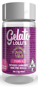 GELATO - Gelato - Lollis - Grand Daddy Purple - Infused Preroll Pack - 5pk - 3.0g