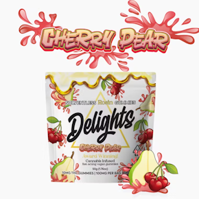 Delights - Cherry Pear - 100mg Rosin Infused Gummies