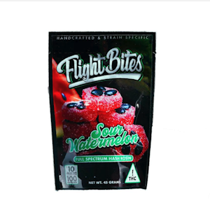 FLIGHT BITES - Flight Bites 100mg Sour Watermelon Live Rosin Gummies