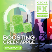 [REC] Ozone FX | Green Apple - Boosting 1:1 THC:THCV| 10pk/100mg Soft Chews