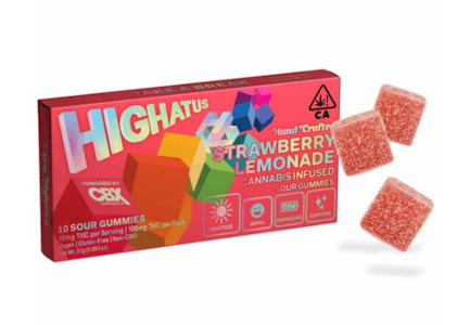 HIGHATUS - CBX - Highatus - Strawberry Lemonade - 100mg THC Sour Gummies - 10pk