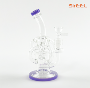8" SirEEL SerenityCycler Bong with Flower Bowl - Assorted Colors