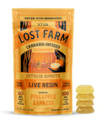 Kiva Lost Farm Live Resin Gummies - Citrus Spritz - 100mg 10pk