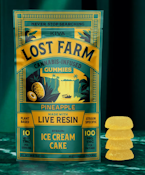 Kiva Lost Farm Live Resin Gummies - Pineapple - 100mg 10ct