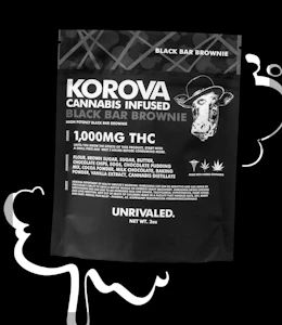 Korova - Black Bar - Unrivaled Potency - Brownie - 100mg
