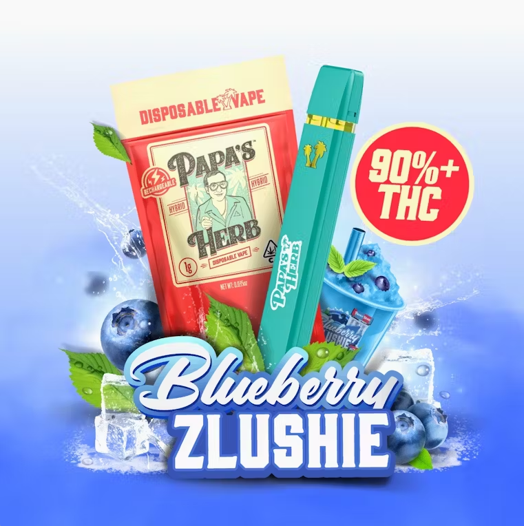 Papa's Herb - Blueberry Zlushie - 1g All In One Vape - Re