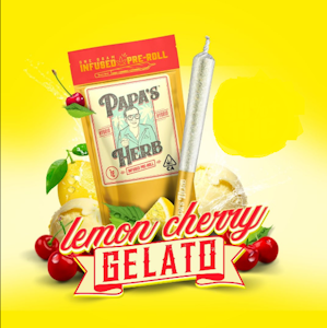 Papa's Herb - Lemon Cherry Gelato - 1g Infused Pre-Roll -