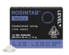 Level | RosinTab (25mg) Indica