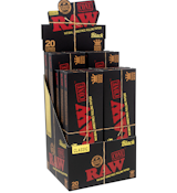 RAW® - Classic Black Pre-Roll Cone King Size (20ct) - with Funnel 