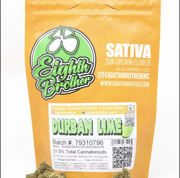 Eighth Brother - Durban Lime (S) | 28g Bag Sun Grown | Eighth Brother Main Image