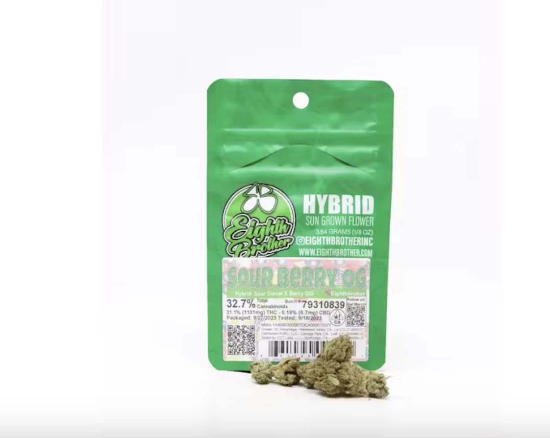Eighth Brother - Sour Berry OG (H) | 3.5g Bag Sun Grown | Eight Brother Main Image