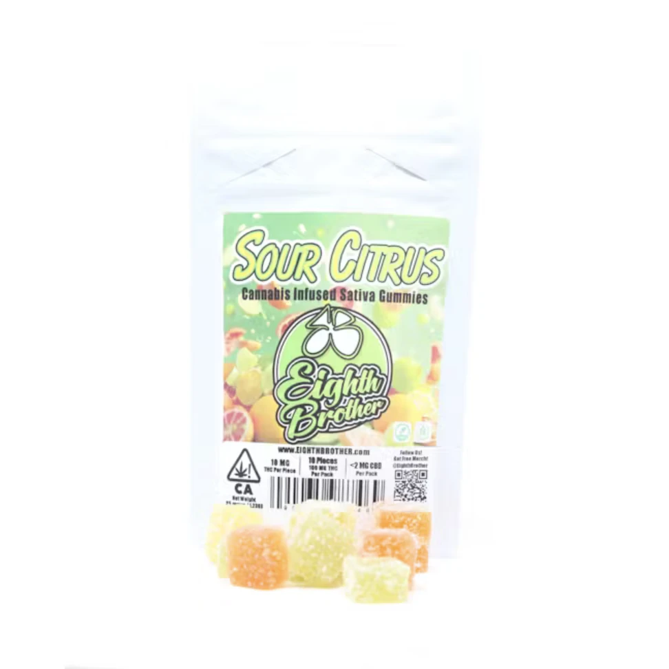 Eighth Brother - Sour Citrus Gummies (S) | 100mg Bag | Eighth Brother Main Image
