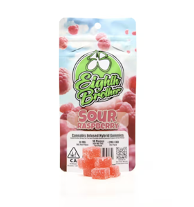 Eighth Brother - Sour Raspberry Gummies (H) | 100mg Bag | Eighth Brother