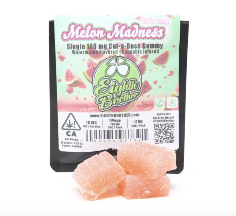 Eighth Brother - Melon Madness (H) | 100mg SINGLE Gummy | Eight Brother Main Image