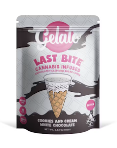 GELATO - Cookies & Cream White Chocolate - Last Bite - Cones - 10ct - 100mg