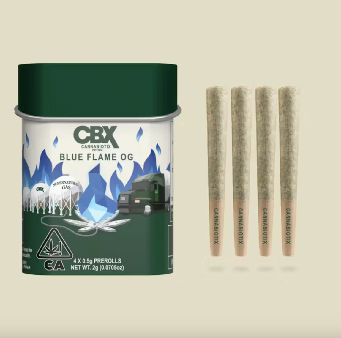 Cannabiotix - Blue Flame OG (I) | 4pc Pre-Roll Pack Tin | Cannabiotix Main Image