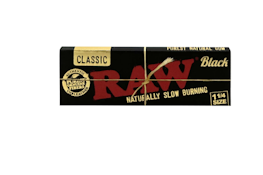 Classic RAW Black 1 1/4 Size Rolling Papers