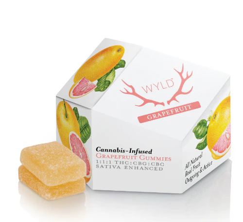 WYLD - WYLD Grapefruit 100 MG Sativa Gummies Main Image