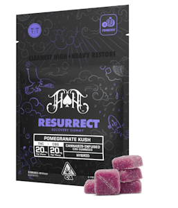 HEAVY HITTERS - Heavy Hitters - Pomegranate Kush Resurrect Recovery - Gummies - 10pk - 100mg THC/100mg CBG