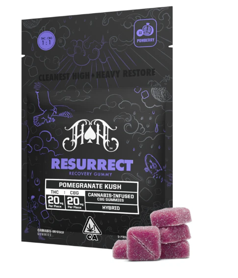 Heavy Hitters - Heavy Hitters - Pomegranate Kush Resurrect Recovery - Gummies - 10pk - 100mg THC/100mg CBG Main Image