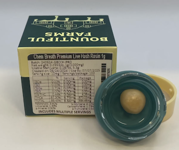 Bountiful Farms - Chem Breath - 1g Live Hash Rosin - Bountiful Farms