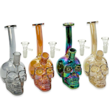 5.5" Electro Plated Mini Skull Water Pipe