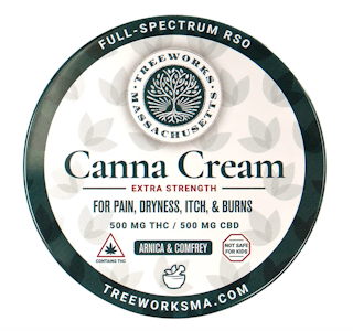 Treeworks - RSO Canna Cream 1:1 THC:CBD - 500mg - Treeworks