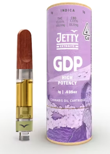 JETTY EXTRACTS - Jetty Extracts - High THC - Grandaddy Purps - Vape Cart - 1.0g