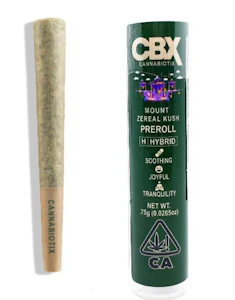 Cannabiotix - CBX - Mount Zereal Kush - 0.75g Pre-Roll