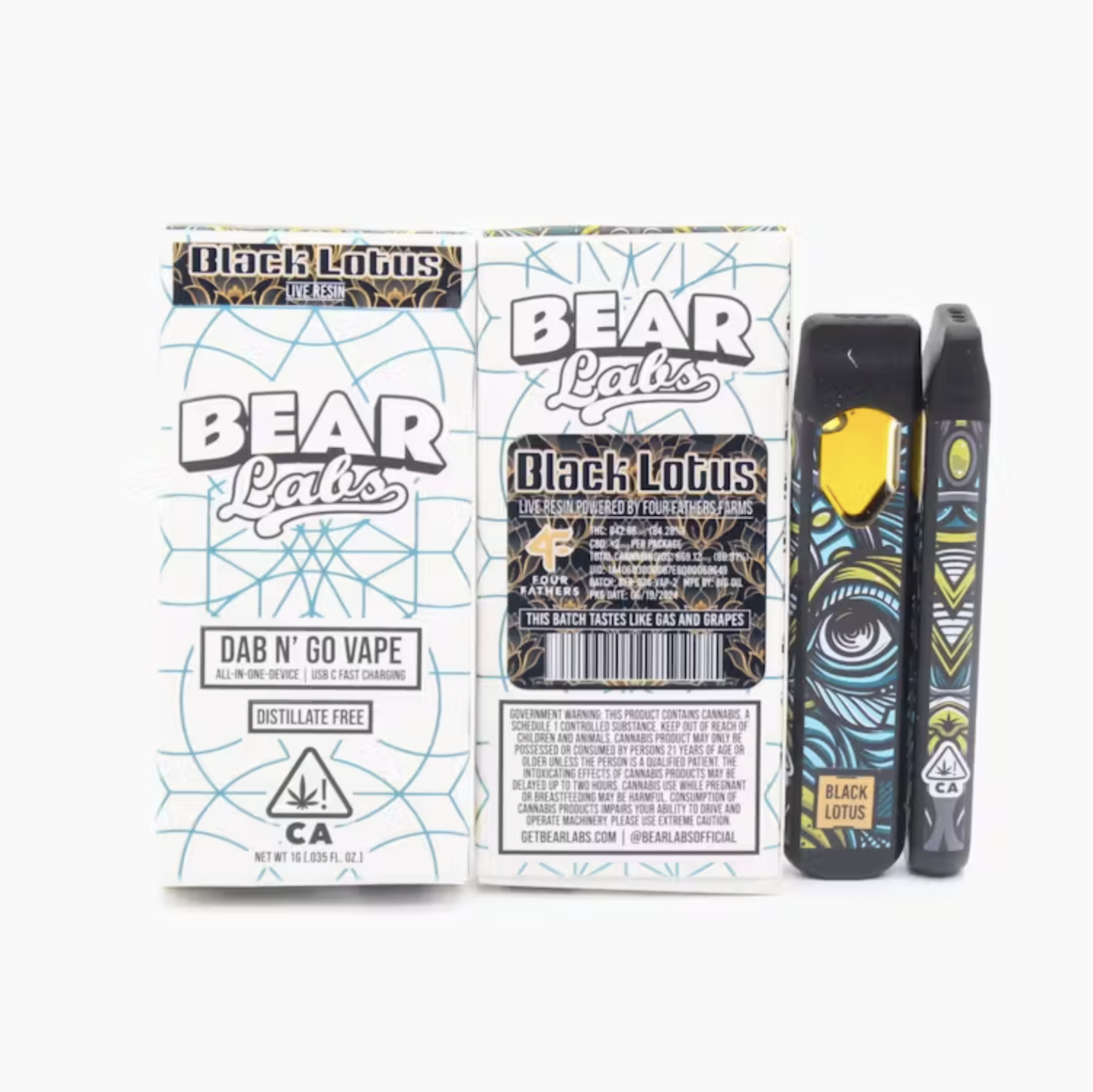 Bear Labs 1G Black Lotus Live Resin Disposable - KUSHY | ...