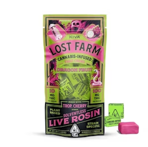 LOST FARM - Lost Farm - Dragon Fruit X Trop. Cherry - 100mg Solventless Live Rosin Fruit Chews - 10pk