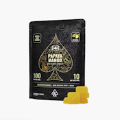 Heavy Hitters 100mg Papaya Mango Live Rosin Gummies