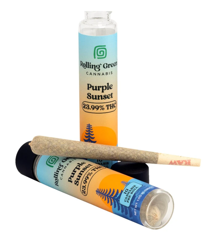 Rolling Green Cannabis - Purple Sunset pre-roll | 1g Main Image