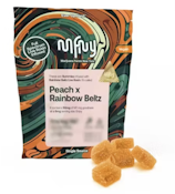 Peach x Rainbow Beltz 50mg Live Rosin Gummies 