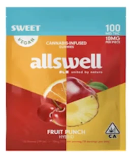 ALLSWELL - Allswell - Fruit Punch - Gummies - 10pk - 100mg