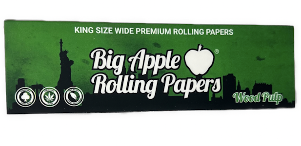 Big Apple Rolling Papers - Big Apple Rolling Papers I Wood Pulp King Size Wide I Single