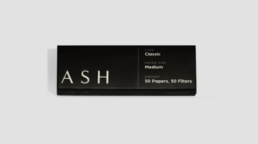 ASH I Accessory I Black I Classic Medium Size Rolling Paper + Filters