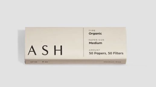 ASH I Accessory I White I Organic Medium Size Rolling Paper + Filters