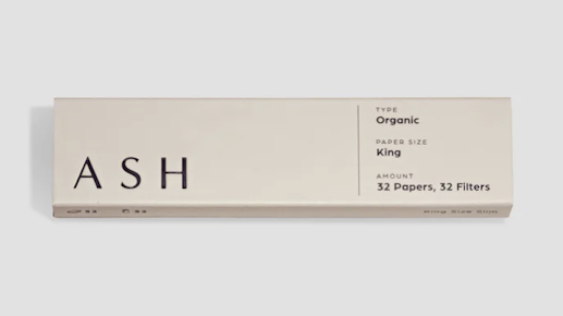 ASH I Accessory I White I Organic King Size Rolling Paper + Filters