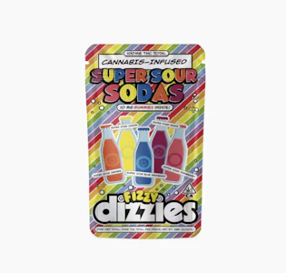 Dizzies - Super Sour Blue Raspberry | 100mg Gummies | Dizzies