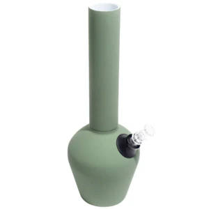 Chill Steel - Chill Steel Pipes 13" Double-Wall Insulated Bong Rubberized Olive Green