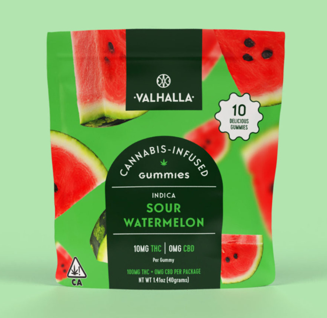 [REC] Valhalla | Sour Watermelon | 100mg/10pk Soft Chews