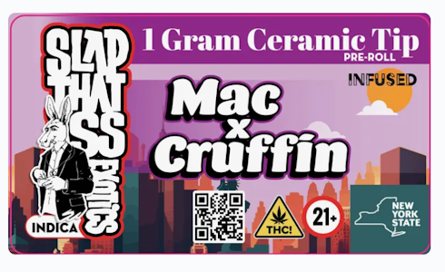 Slap That Ass - Slap That Ass Exotics - MAC X CRUFFIN - 1G - Indica - Preroll
