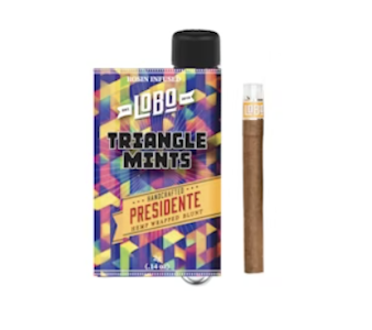 Lobo - Lobo - Triangle Mints - 2G - Sativa-Dominant Hybrid - Presidente Infused Glass-tip Blunt