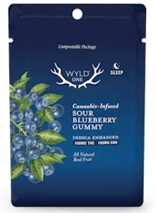 WYLD - Wyld Ones Sour Blueberry Gummy 100mgTHC100mgCBN